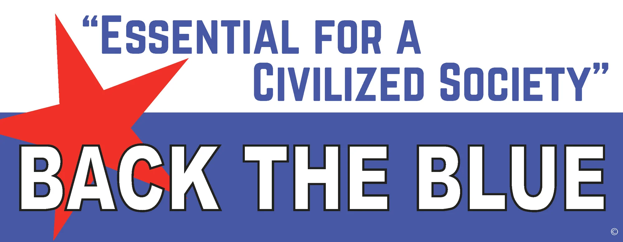 Back The Blue – Bumper Sticker
